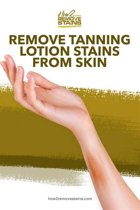 can you remove tan stains